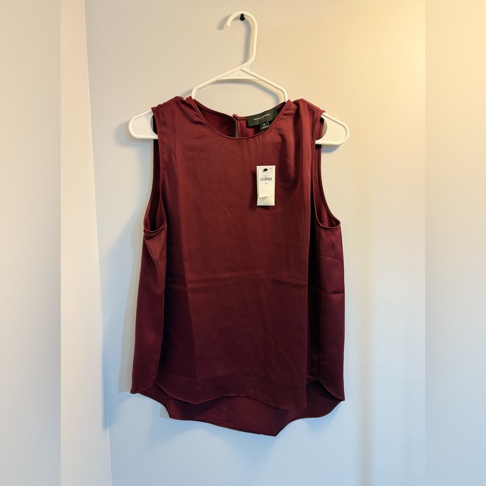 Brand New Banana Republic Red Sleeveless Blouse